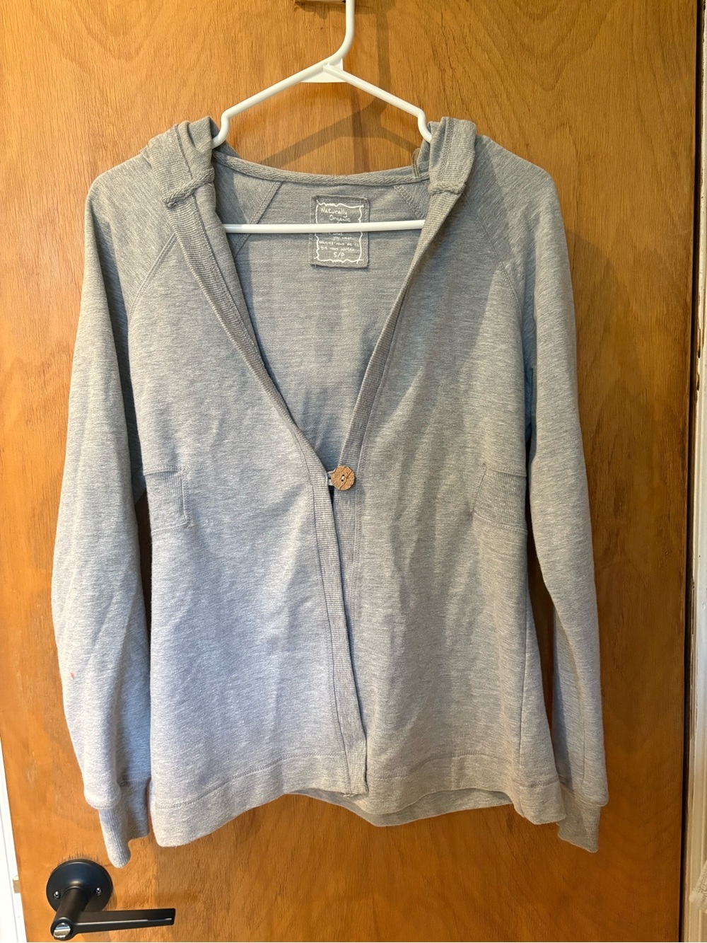 Light Gray Hooded Knit Cardigan - Women's